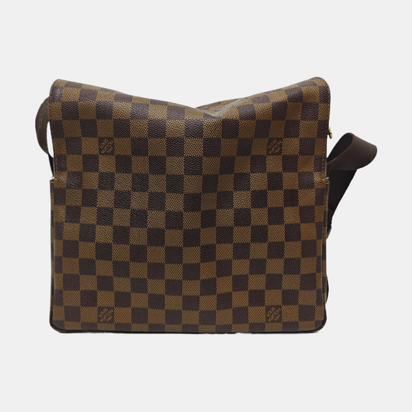 NAVIGLIO MM Damier Ebene Coated Canvas Brown