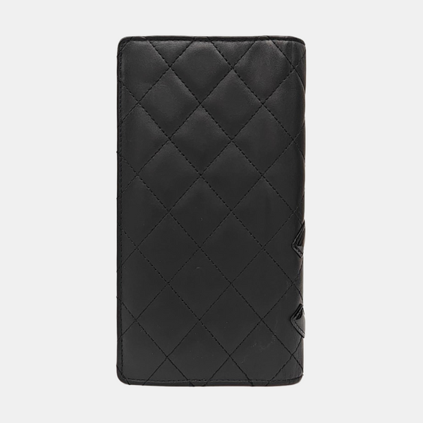 CAMBON Quilted Calfskin Black Wallet
