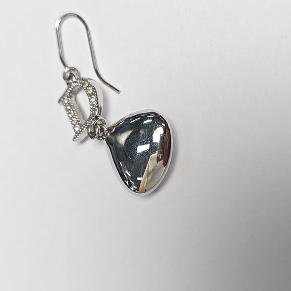 CD Swing Metal Silver Earrings