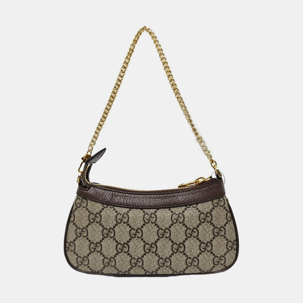 Ophidia Mini Monogram Coated Canvas Beige