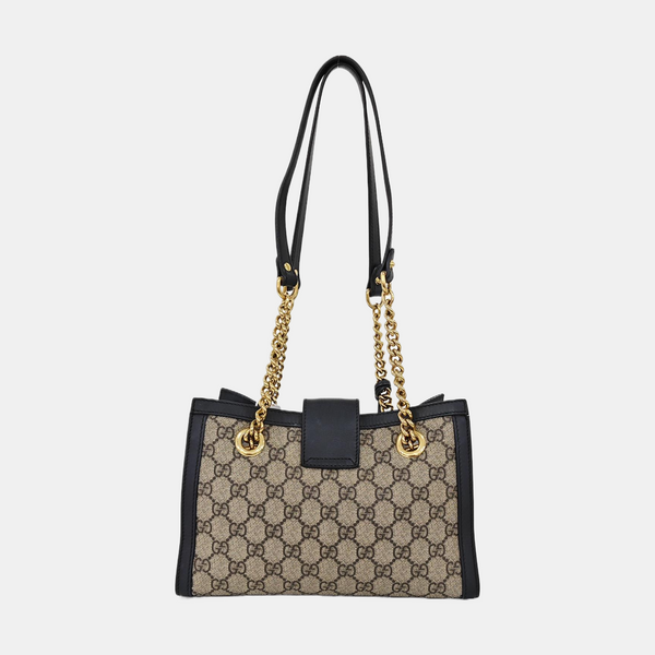 Padlock Small Monogram Coated Canvas Beige