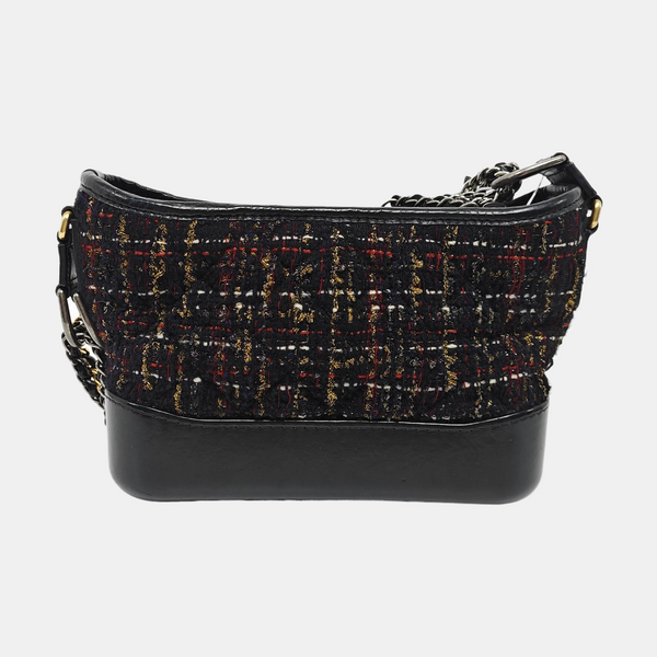GABRIELLE Small Quilted Wool Black
