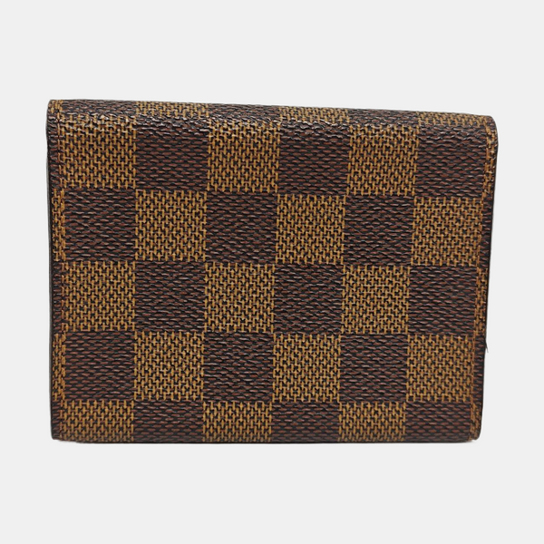 Damier Ebene Coated Canvas Card Holder Brown