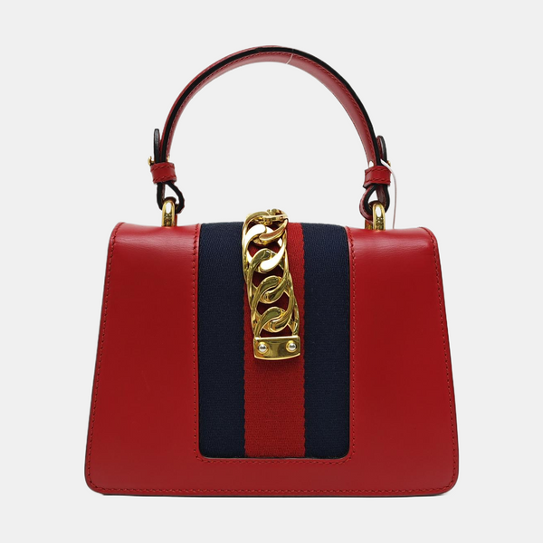 Sylvie Mini Calfskin Red