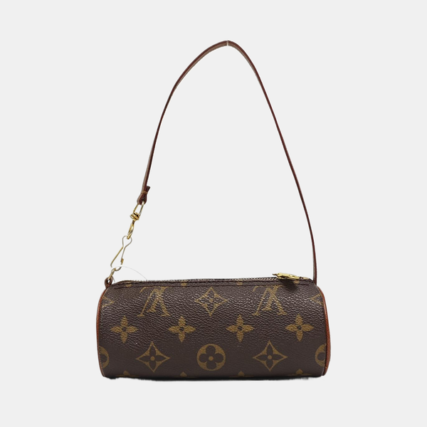 PAPILLON Mini Monogram Coated Canvas Brown