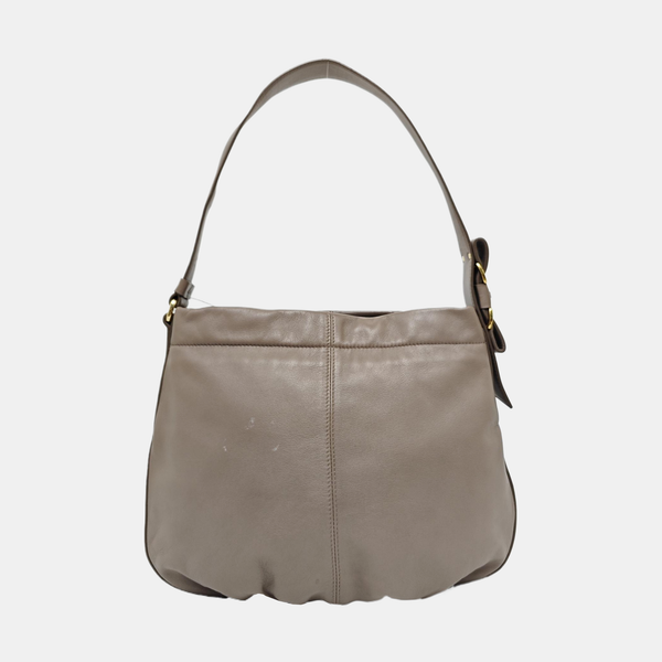 Calfskin Shoulder Bag Gray