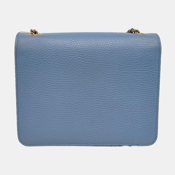 Authenticated pre-owned Interlocking G Small Calfskin Blue - Shoulder Bag at Looply