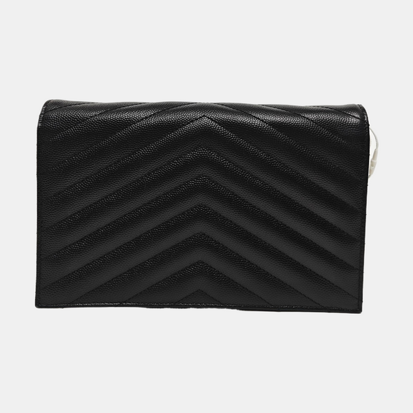 MONOGRAM Chevron Calfskin Black