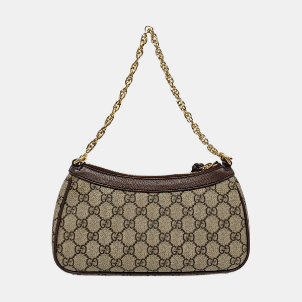Ophidia Small Monogram Coated Canvas Beige