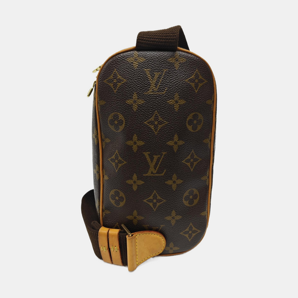 GANGE Monogram Coated Canvas Brown