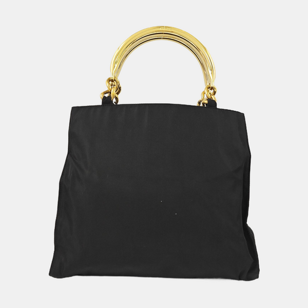 Nylon Top Handle Bag Black