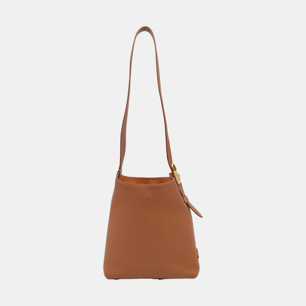 LOW KEY HOBO PM Monogram Calfskin Brown
