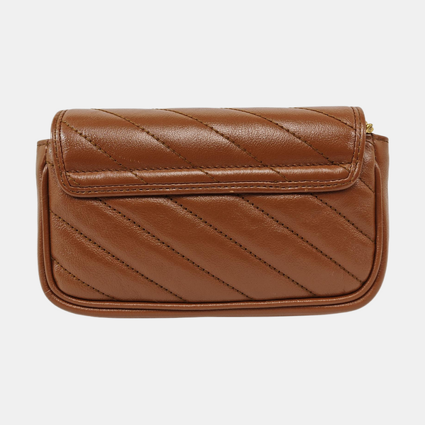 GG Marmont Mini Quilted Calfskin Brown