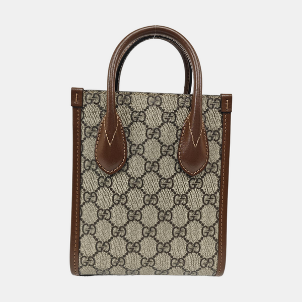 Retro Mini Monogram Coated Canvas Beige