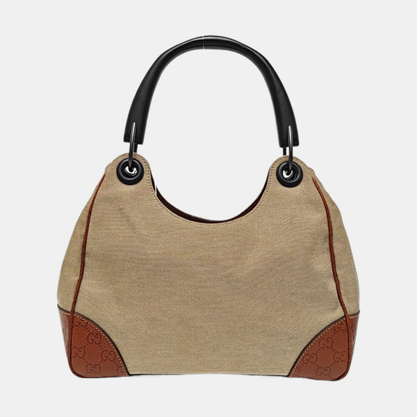 Canvas Top Handle Bag Beige