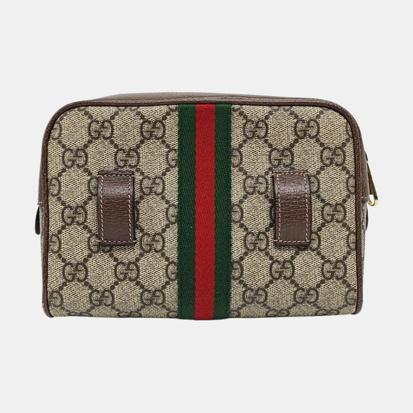 Ophidia Small Monogram Coated Canvas Beige