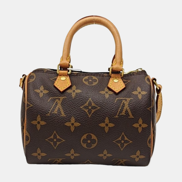 SPEEDY Nano Monogram Coated Canvas Brown