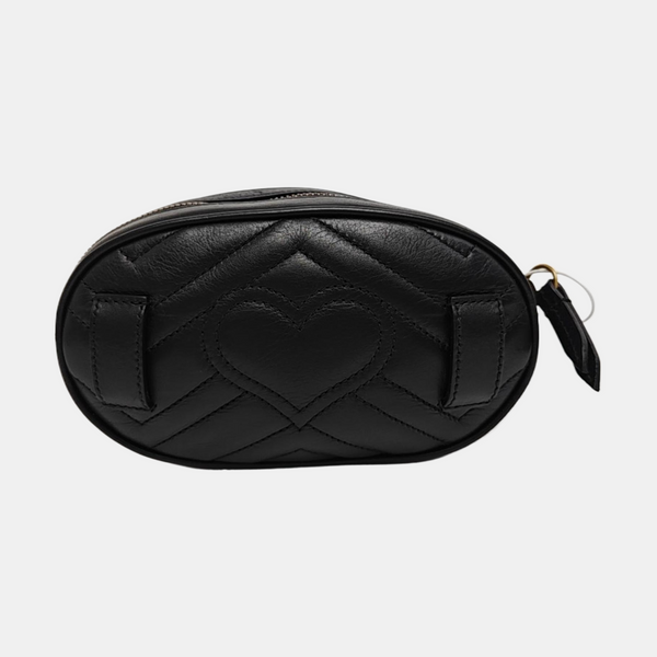 GG Marmont Super Mini Quilted Calfskin Black
