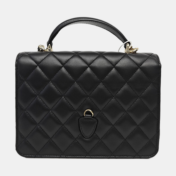 Quilted Lambskin Shoulder Bag Mini Black