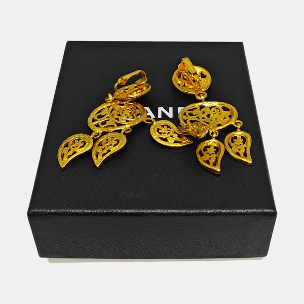 Metal Gold Clip On Earrings