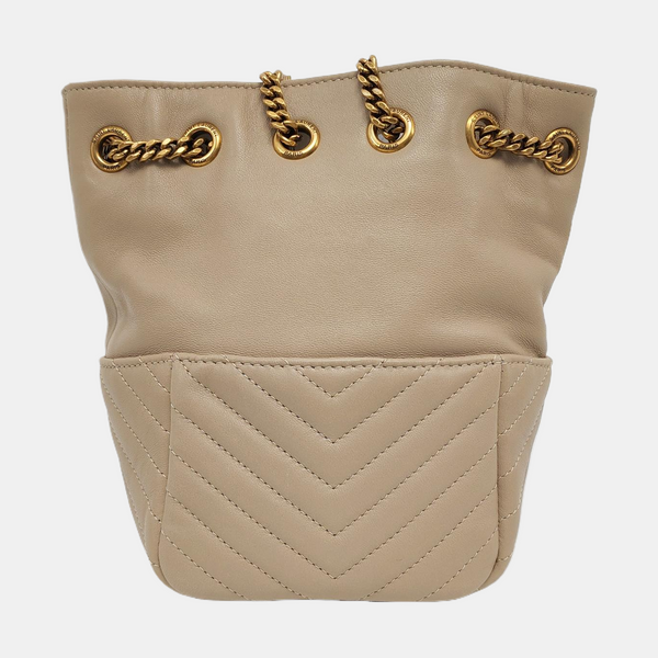 JOE Mini Chevron Lambskin Beige