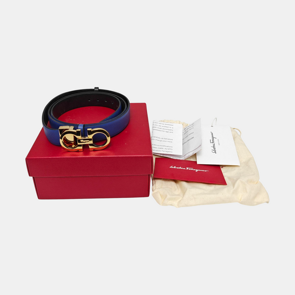 Leather Belt Blue