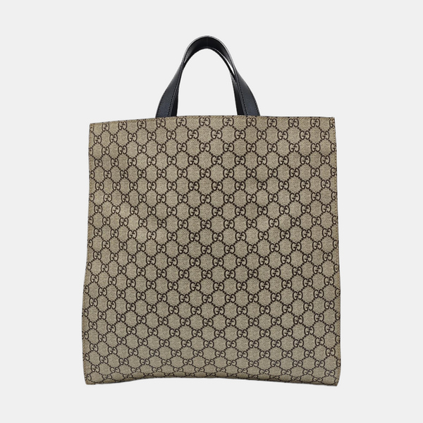 Monogram Coated Canvas Tote Bag Beige