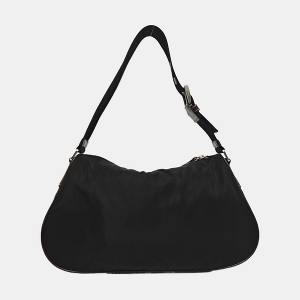 Nylon Shoulder Bag Black