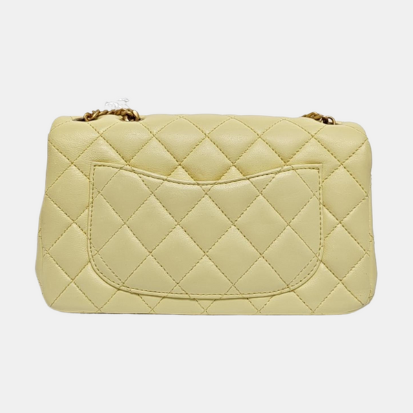 CLASSIC FLAP Mini Quilted Lambskin Yellow