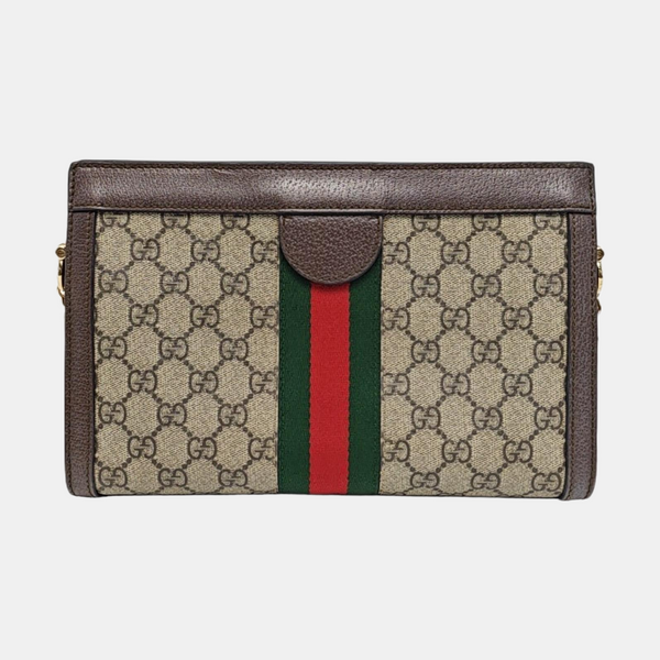 Ophidia Medium Monogram Coated Canvas Beige