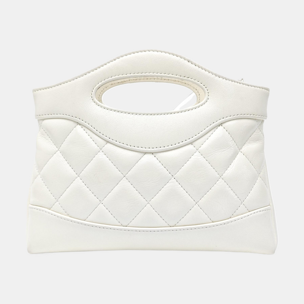 CHANEL 31 Mini Quilted Lambskin White