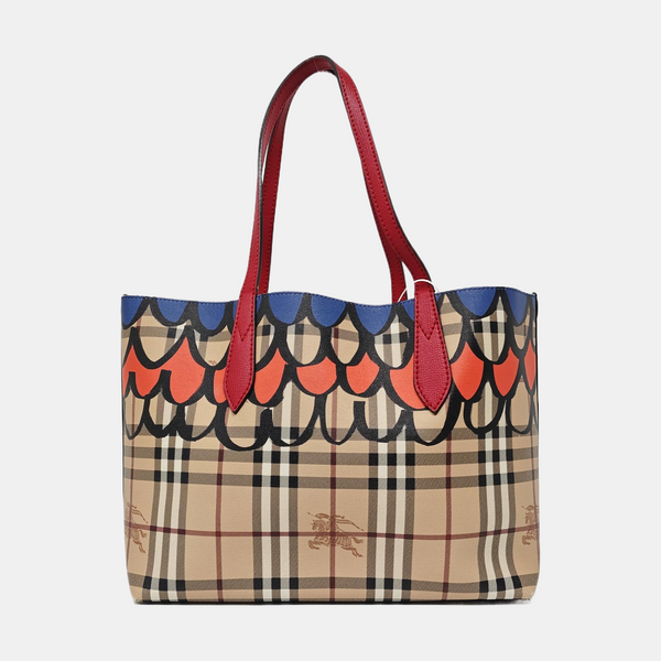 Coated Canvas Tote Bag Beige