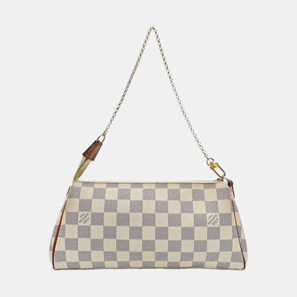 EVA Damier Azur Coated Canvas White