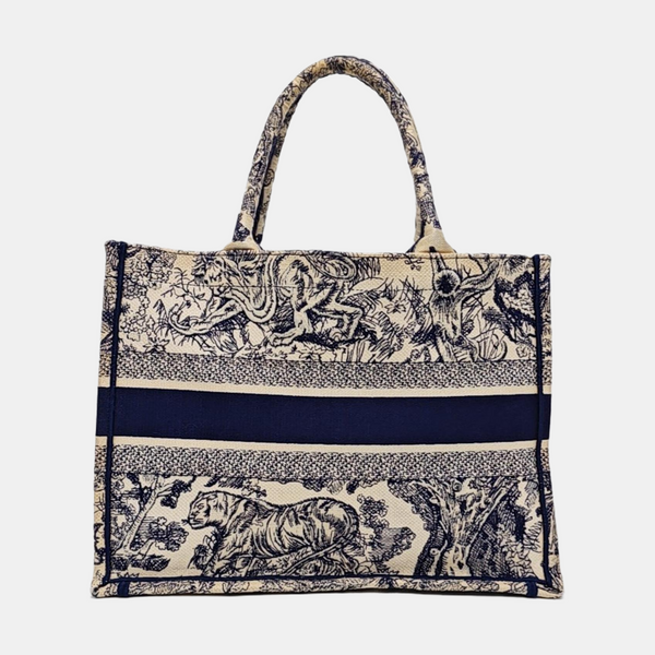 Book Tote Medium Canvas Blue