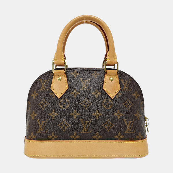 ALMA BB Monogram Coated Canvas Brown
