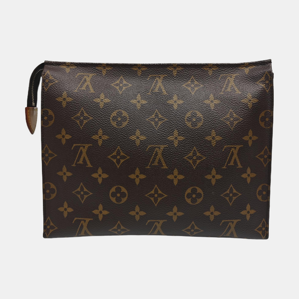 TOILET POCKET 26 Monogram Coated Canvas Brown