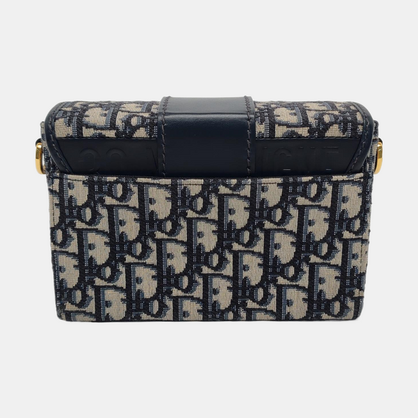 Authenticated pre-owned 30 Montaigne Oblique Canvas Blue - Shoulder Bag at Looply