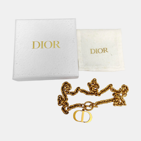 Petit CD Metal Gold Necklace