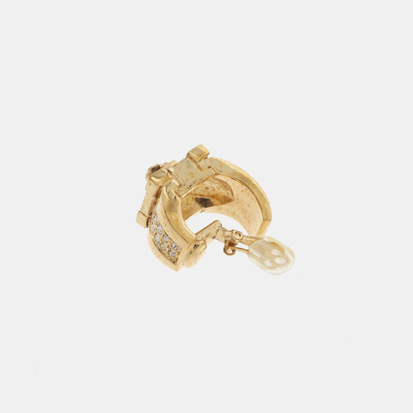 Metal Gold Clip On Earrings