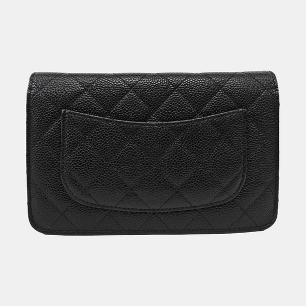 WOC Quilted Grained Calfskin Black