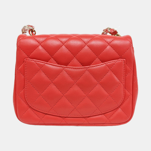 CLASSIC FLAP Mini Quilted Lambskin Red