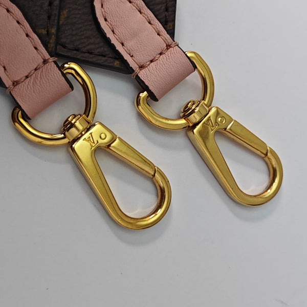 Monogram Coated Canvas Bag Strap Brown