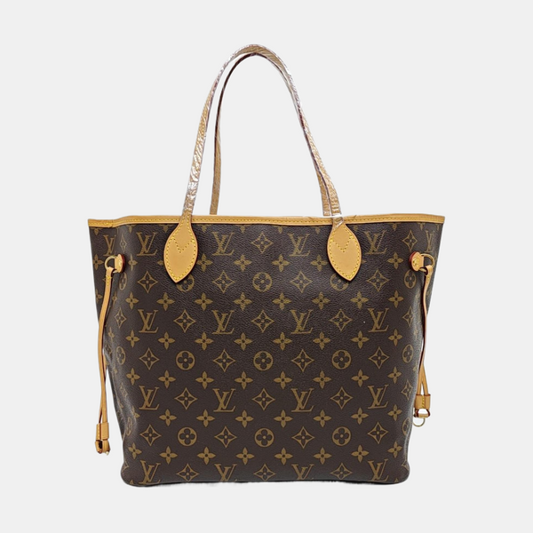 NEVERFULL MM Monogram Coated Canvas Brown