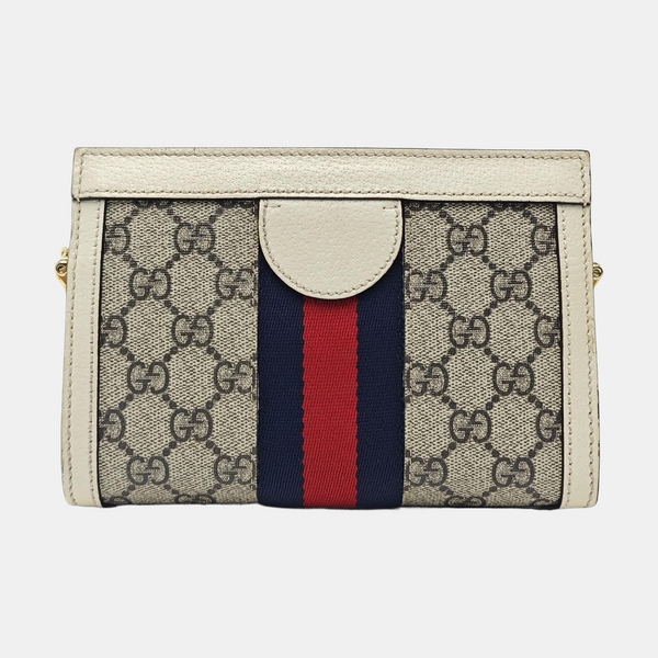 Ophidia Mini Monogram Coated Canvas Beige