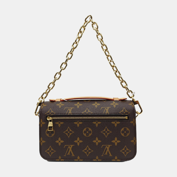 MÉTIS EAST WEST Monogram Coated Canvas Brown