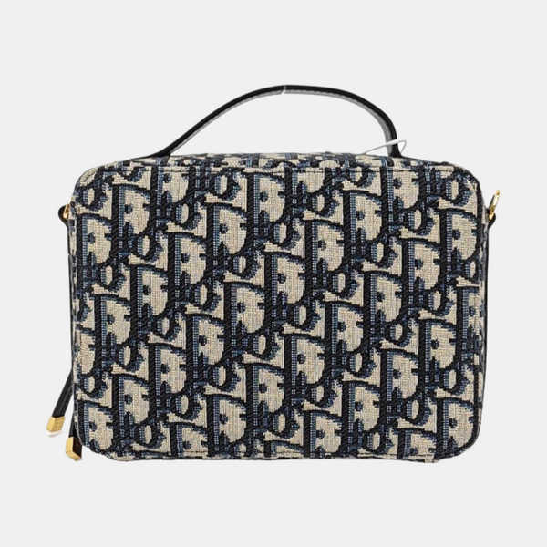 30 Montaigne Mini Oblique Canvas Blue