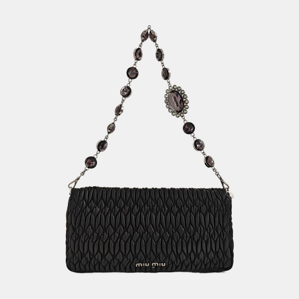 Crystal Quilted Lambskin Black