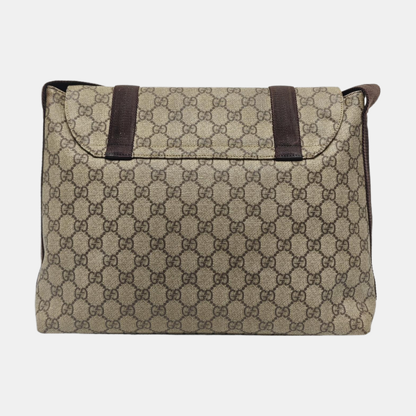Monogram Coated Canvas Shoulder Bag Black