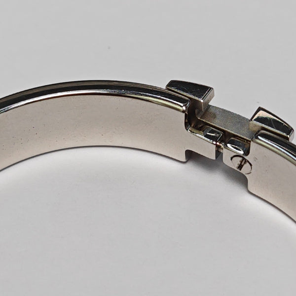 Clic H Metal Silver Bangle