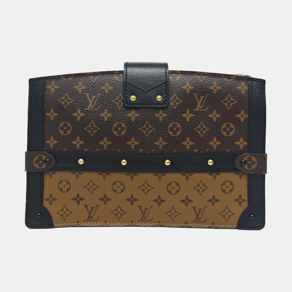 TRUNK Monogram Coated Canvas Brown